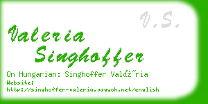 valeria singhoffer business card
